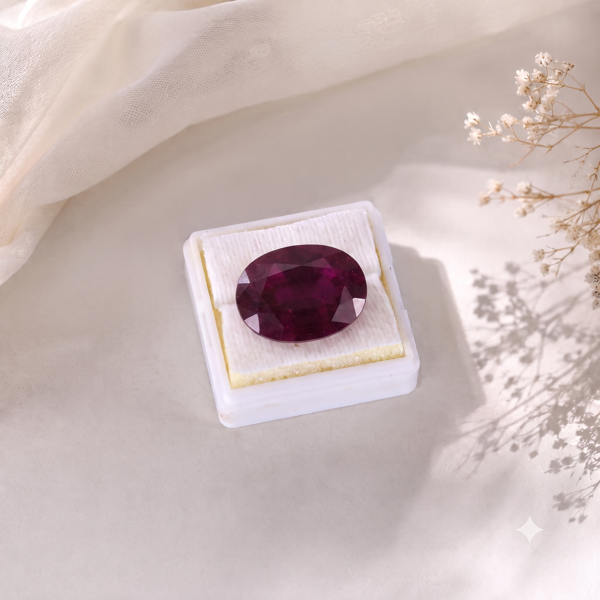 Huge Natural Ruby Gemstone – 96.30 Carats, Oval Mixed Cut, Certified, Making for Jewelry - Image 5