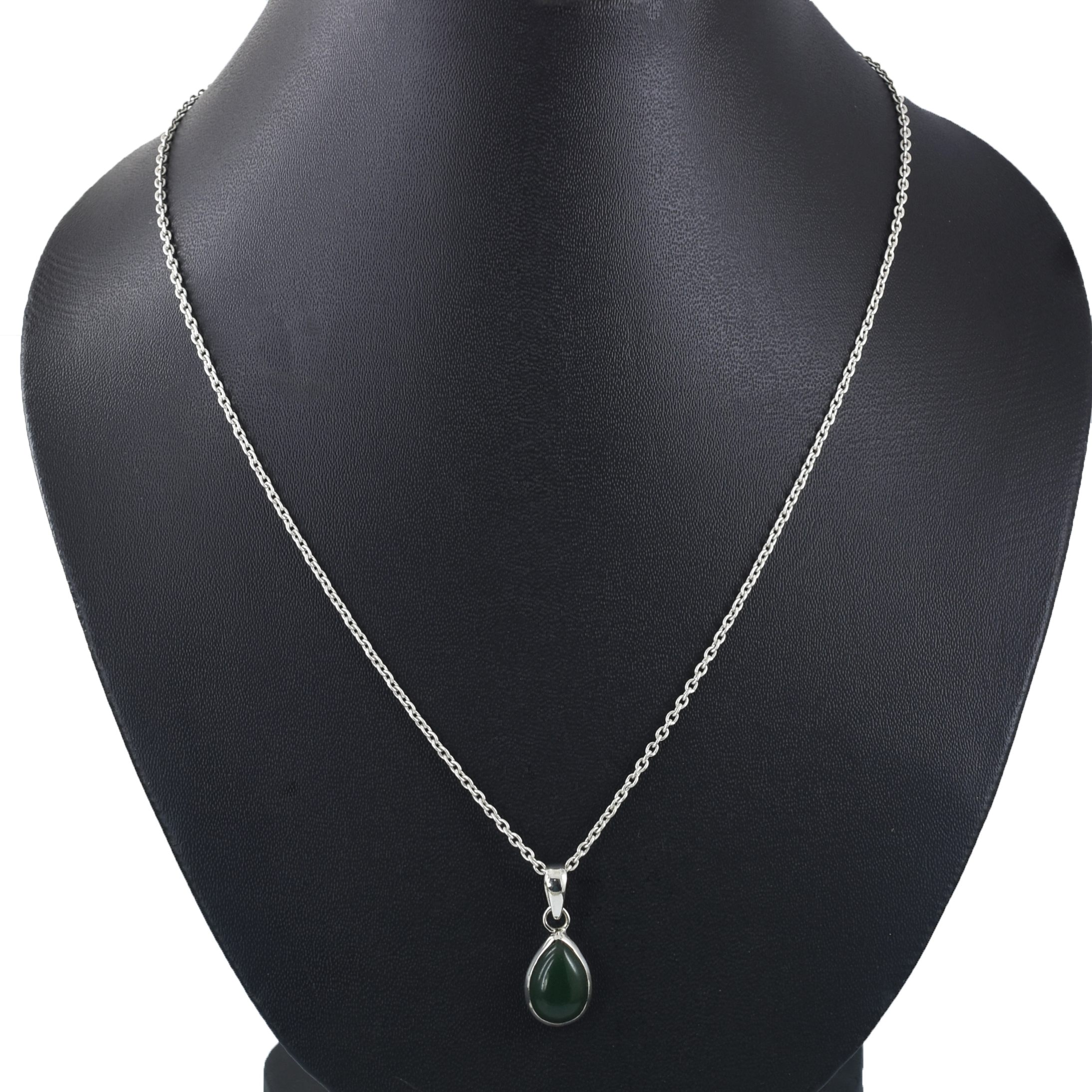 Natural Panna (Emerald) Gemstone Pendant & Earrings Set - Image 5