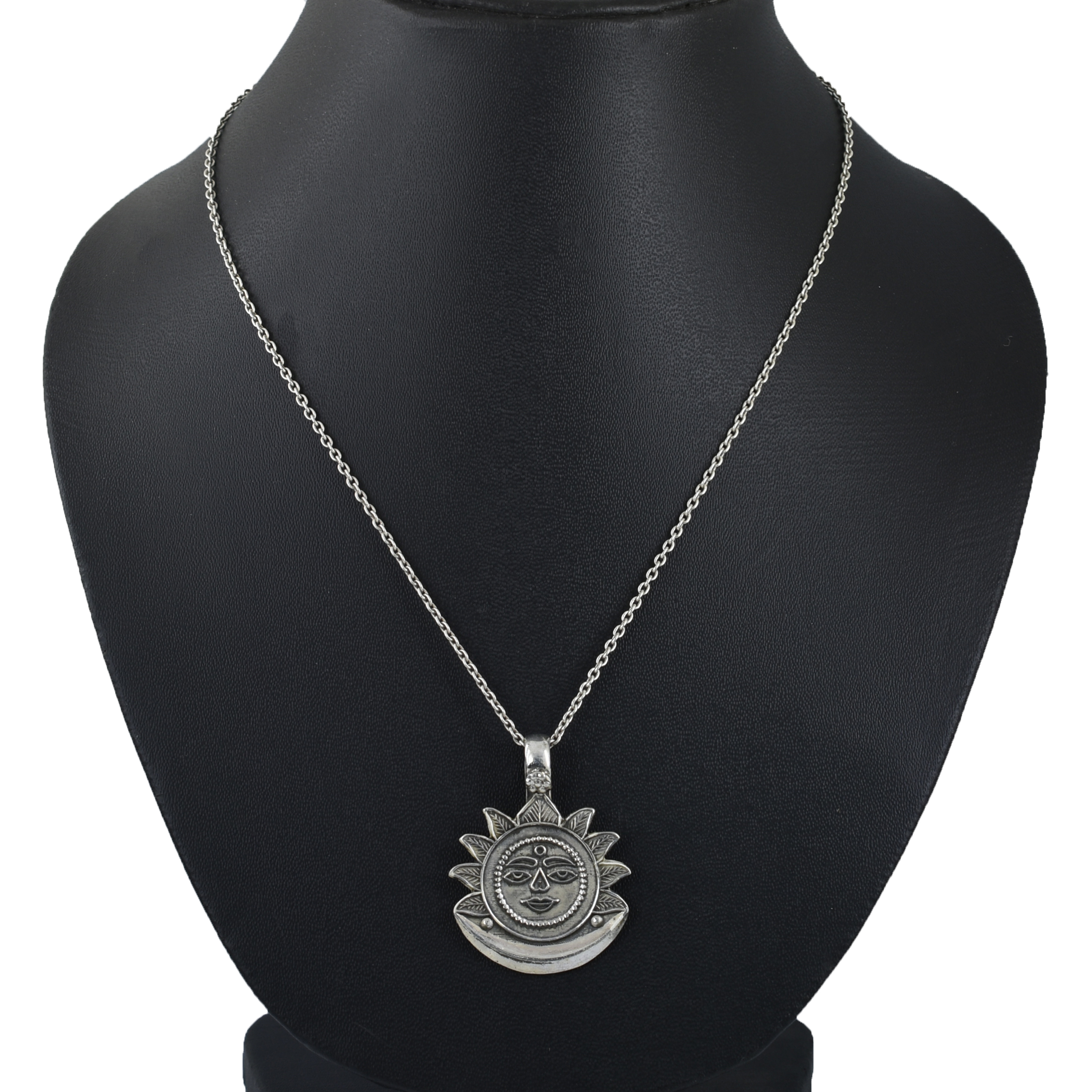 925 Sterling Silver Surya Dev Sun Pendant | Handmade Sun God Silver Pendant for Men & Women - Image 6