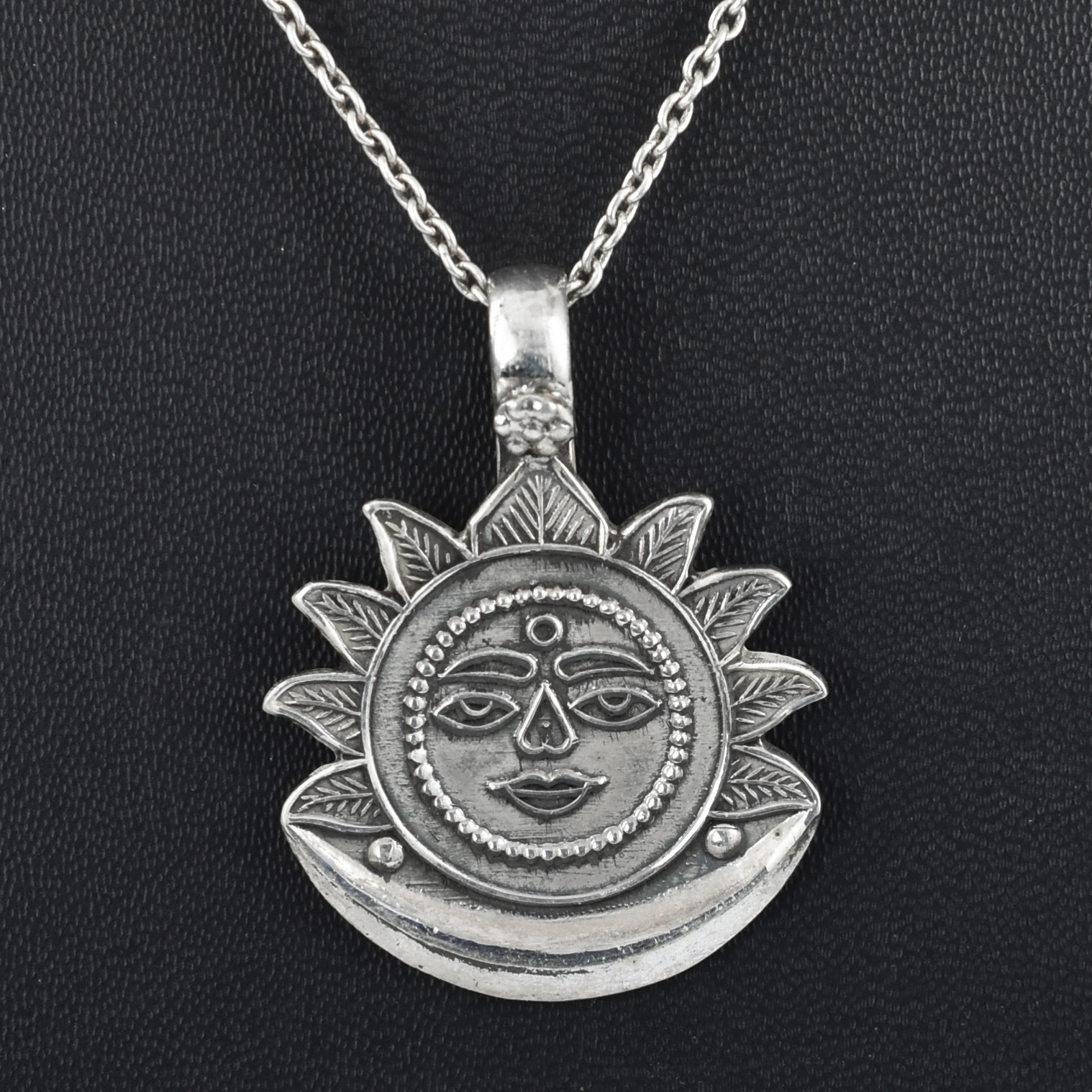 925 Sterling Silver Surya Dev Sun Pendant | Handmade Sun God Silver Pendant for Men & Women - Image 5