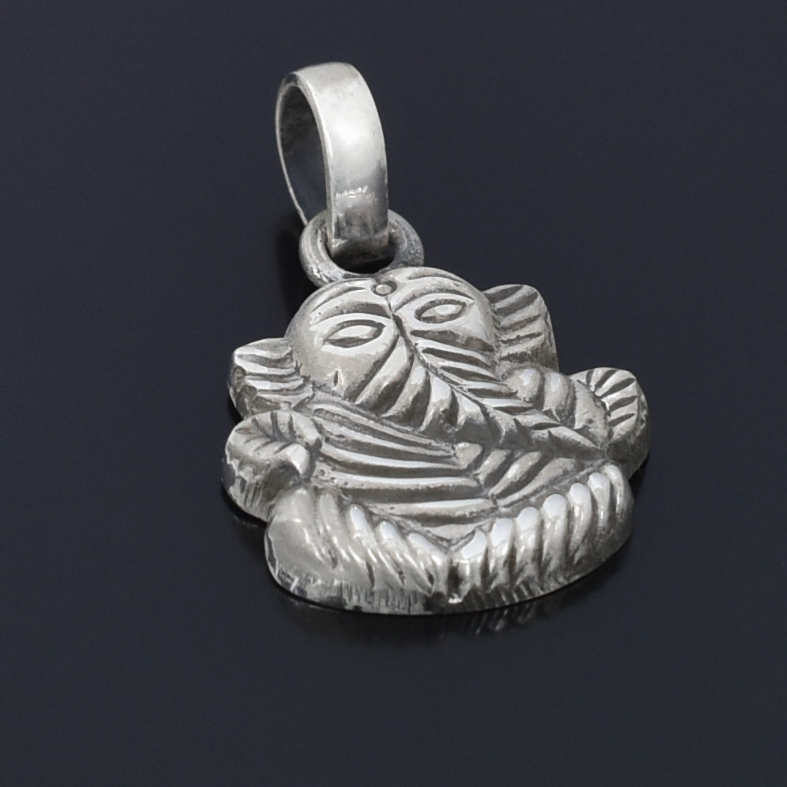 925 Sterling Silver Lord Ganesha Pendant | Handmade Oxidized Ganpati Silver Charm for Men & Women - Image 8