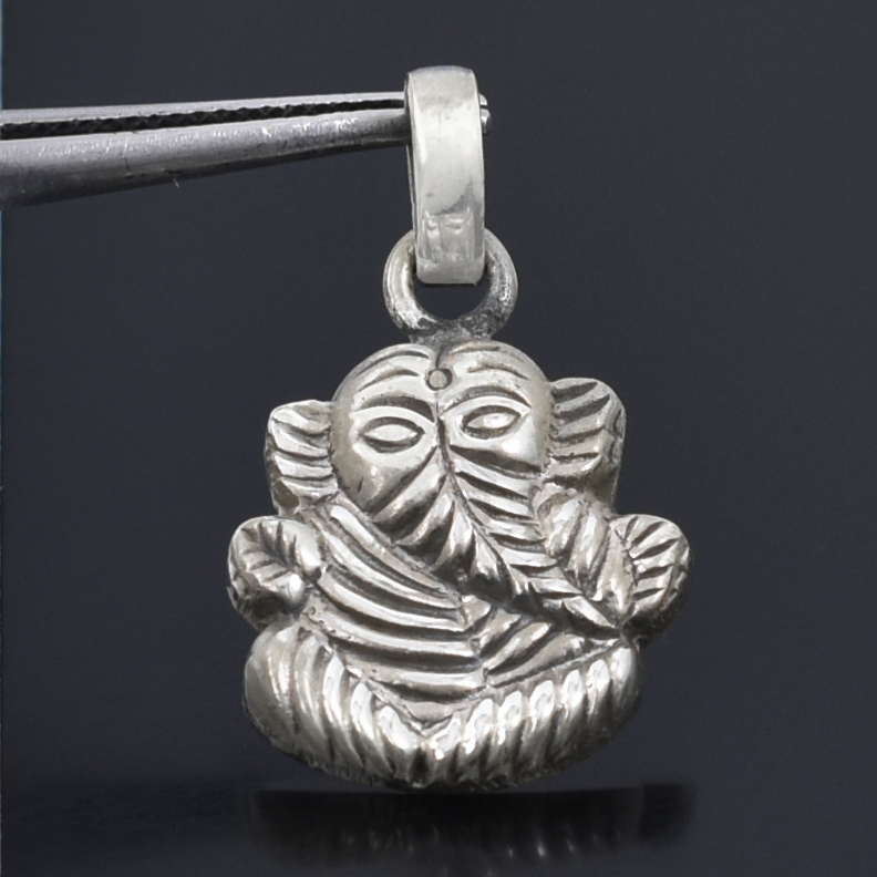 925 Sterling Silver Lord Ganesha Pendant | Handmade Oxidized Ganpati Silver Charm for Men & Women - Image 7