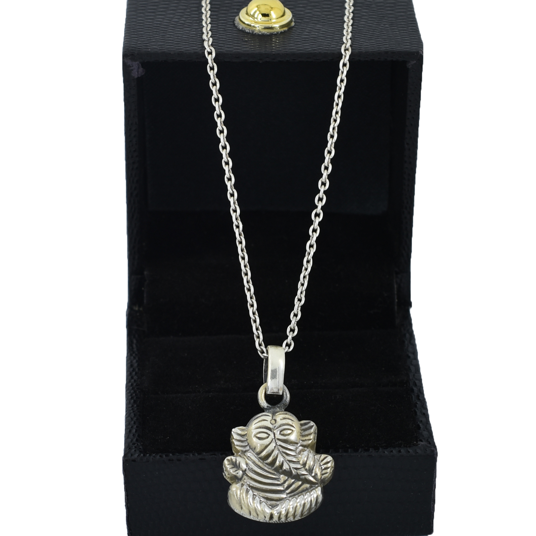925 Sterling Silver Lord Ganesha Pendant | Handmade Oxidized Ganpati Silver Charm for Men & Women - Image 4
