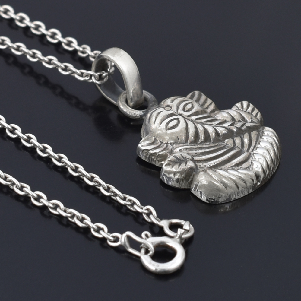 925 Sterling Silver Lord Ganesha Pendant | Handmade Oxidized Ganpati Silver Charm for Men & Women - Image 3