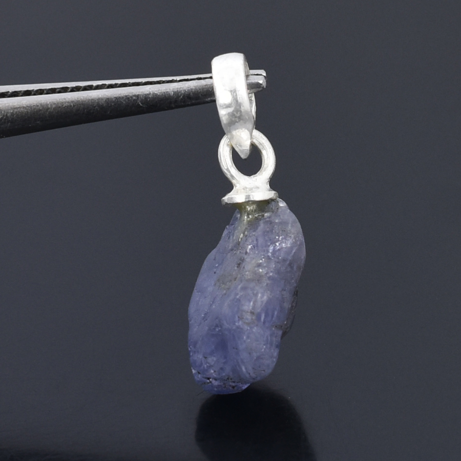 Natural Raw Tanzanite Crystal Pendant in 925 Sterling Silver Chain | Healing Gemstone Necklace for Intuition & Wisdom - Image 7