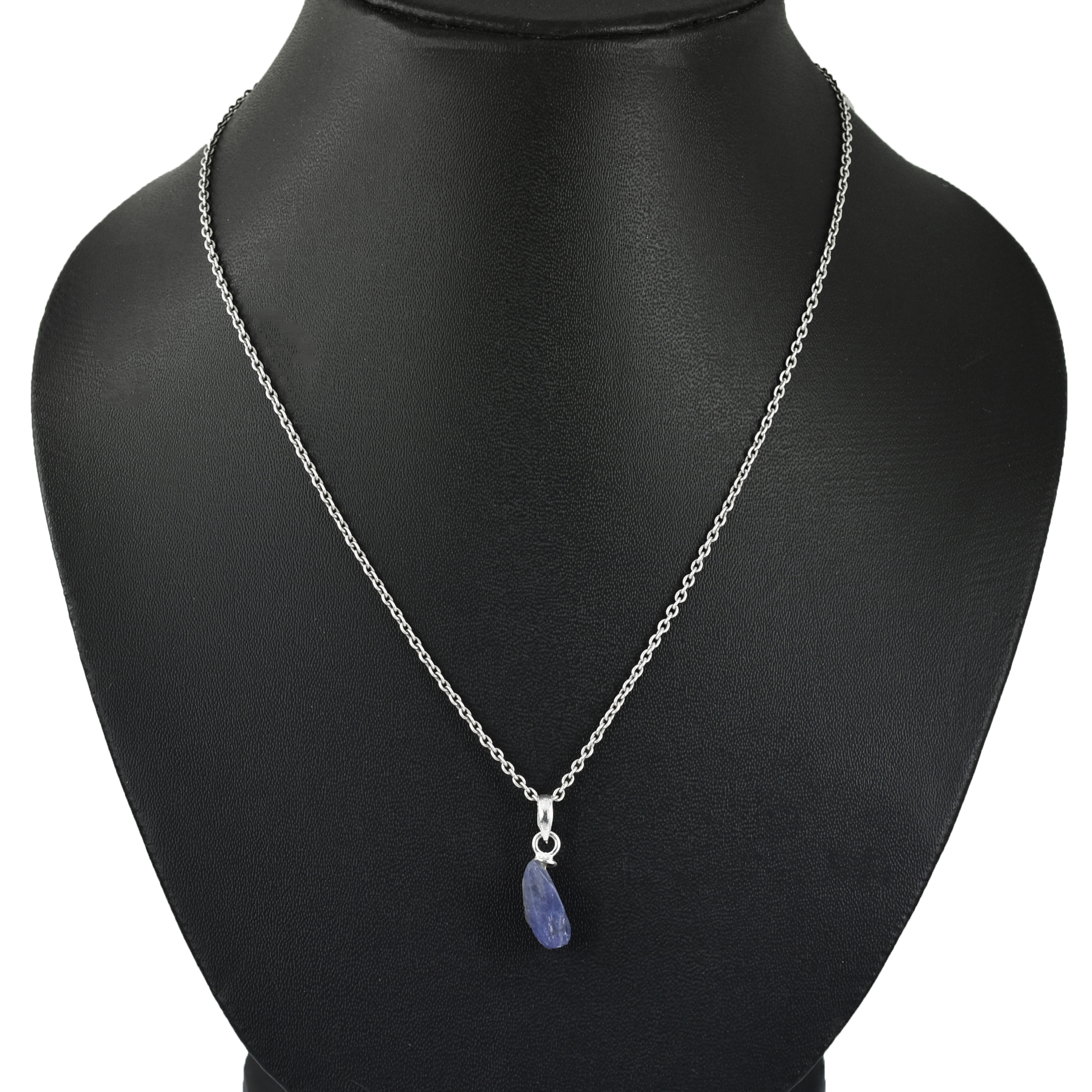 Natural Raw Tanzanite Crystal Pendant in 925 Sterling Silver Chain | Healing Gemstone Necklace for Intuition & Wisdom - Image 6
