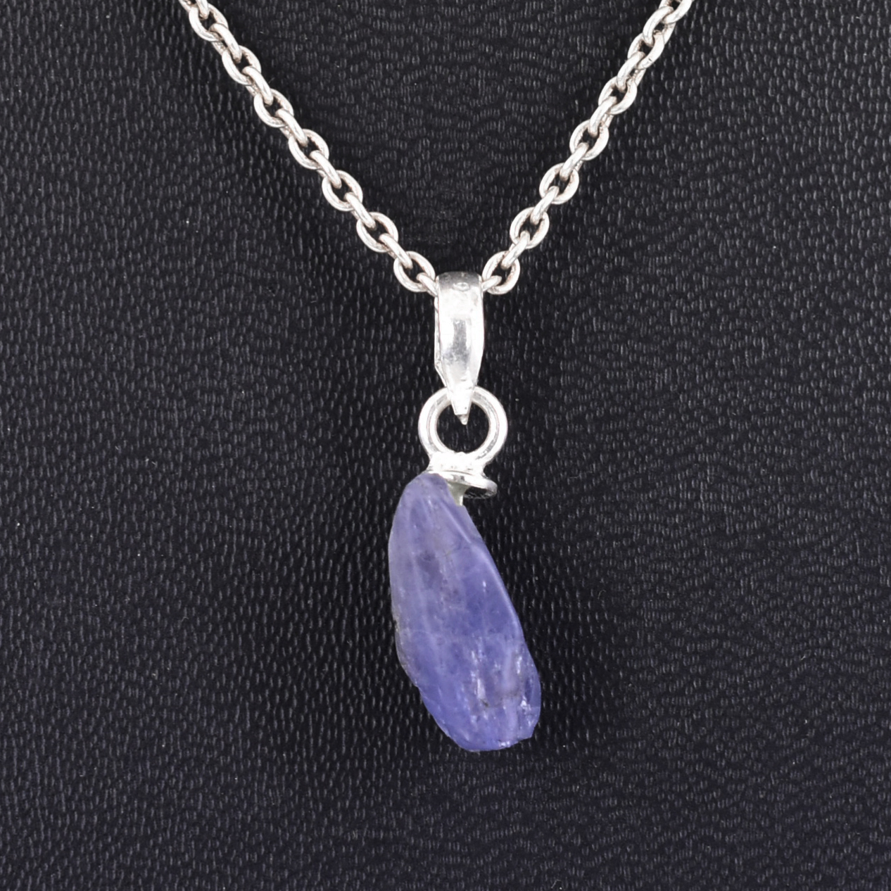 Natural Raw Tanzanite Crystal Pendant in 925 Sterling Silver Chain | Healing Gemstone Necklace for Intuition & Wisdom - Image 5