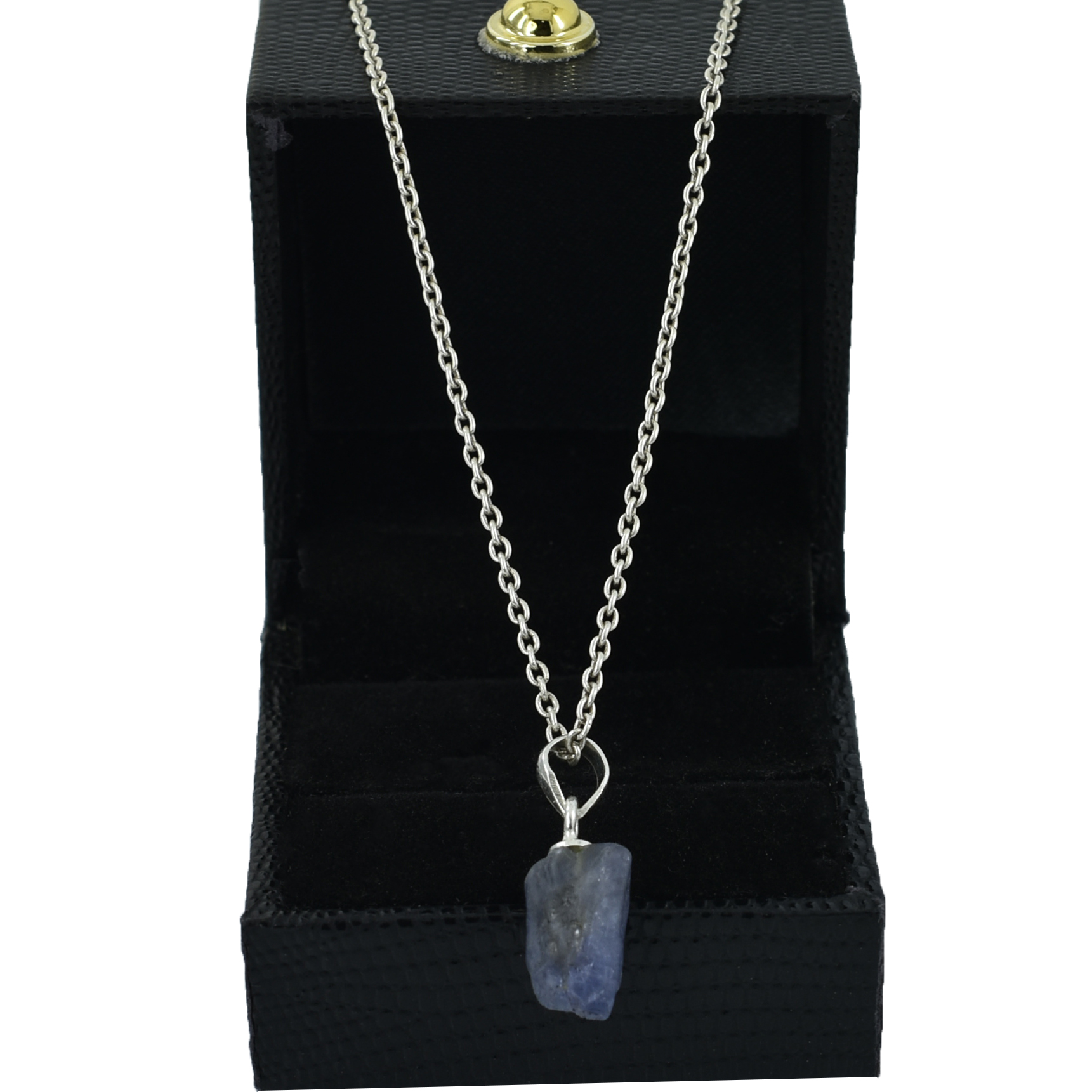 Natural Raw Tanzanite Crystal Pendant in 925 Sterling Silver Chain | Healing Gemstone Necklace for Intuition & Wisdom - Image 2