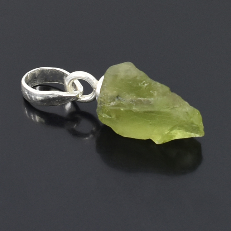 Natural Raw Peridot Crystal Pendant in 925 Silver Chain | Healing Gemstone Necklace - Image 8
