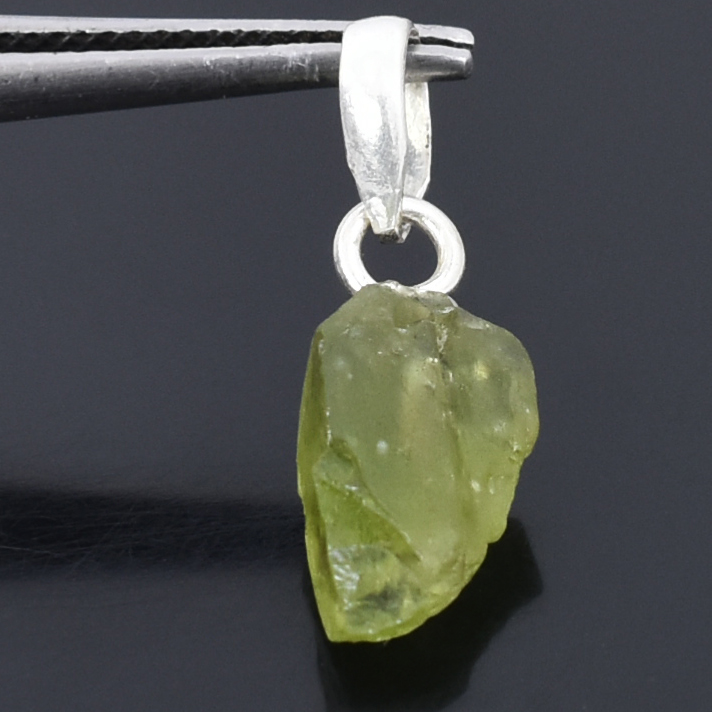 Natural Raw Peridot Crystal Pendant in 925 Silver Chain | Healing Gemstone Necklace - Image 7