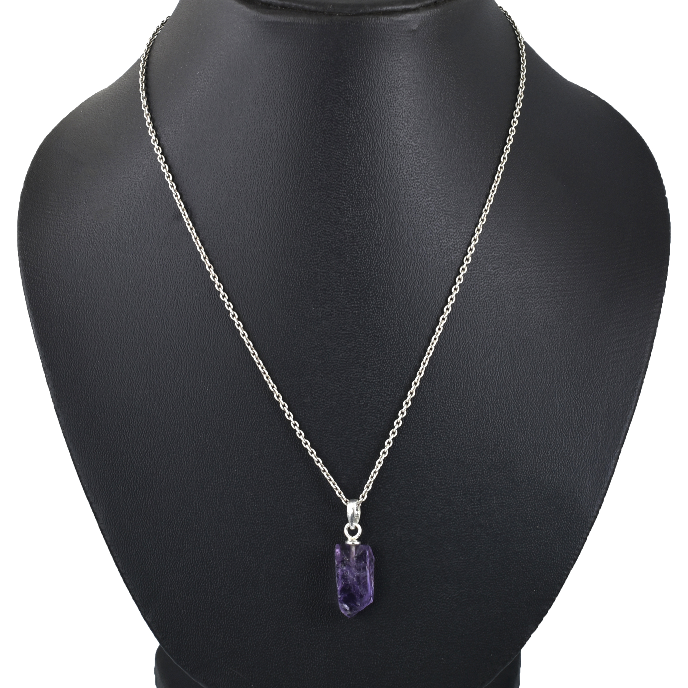 Natural Amethyst Raw Crystal Pendant Necklace | Healing Stone for Calm, Protection & Spiritual Growth - Image 4