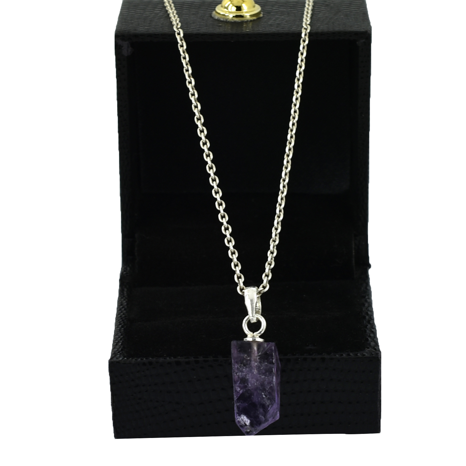 Natural Amethyst Raw Crystal Pendant Necklace | Healing Stone for Calm, Protection & Spiritual Growth - Image 2