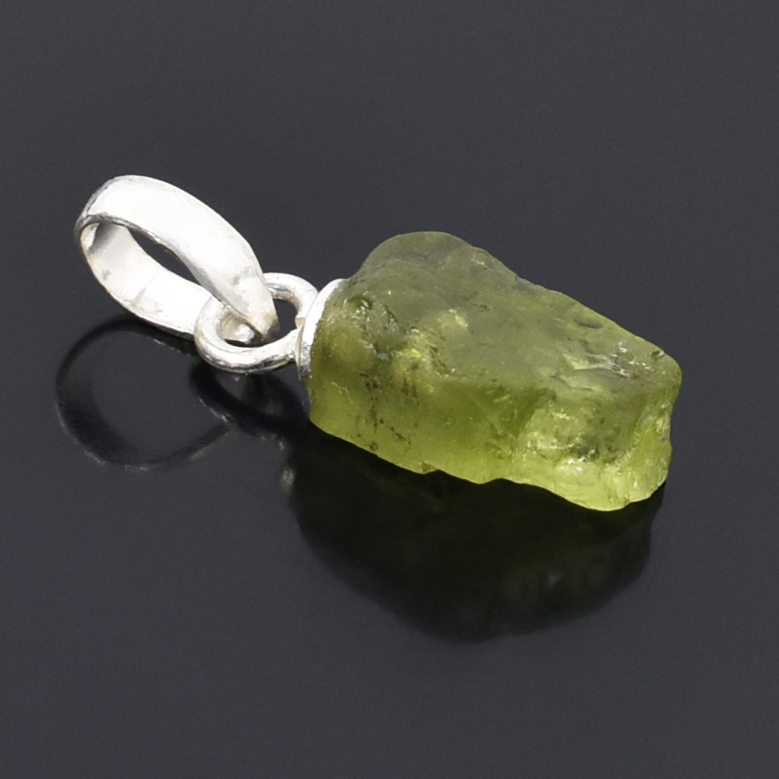 Natural Raw Peridot Crystal Pendant in 925 Sterling Silver Chain | Healing Gemstone Necklace for Prosperity & Positivity - Image 8