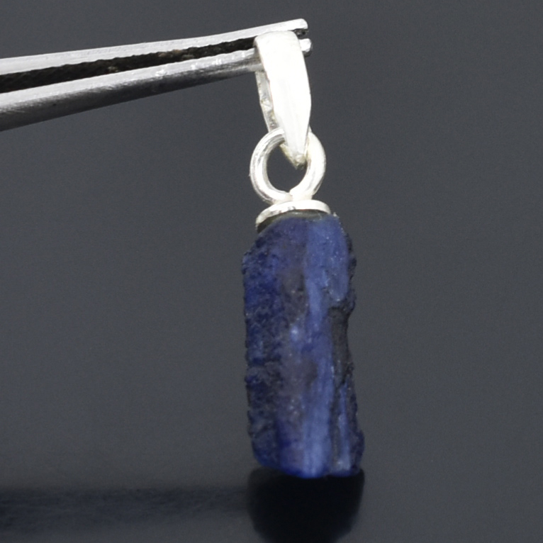 Raw Natural Lapis Lazuli Pendant in Sterling Silver - Image 7