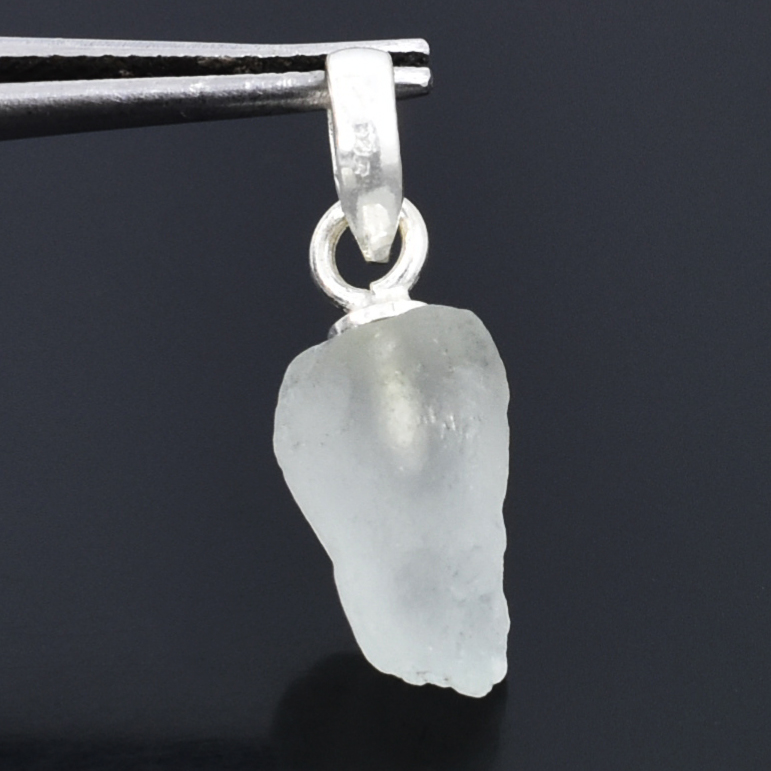 Natural Raw Blue Topaz Crystal Pendant in 925 Silver Chain | Healing Gemstone Necklace - Image 6