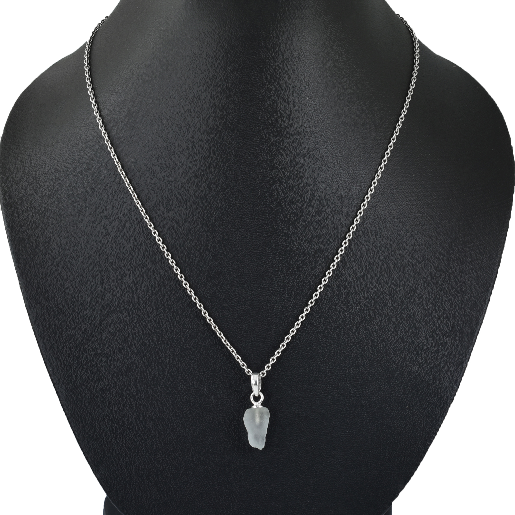 Natural Raw Blue Topaz Crystal Pendant in 925 Silver Chain | Healing Gemstone Necklace - Image 5