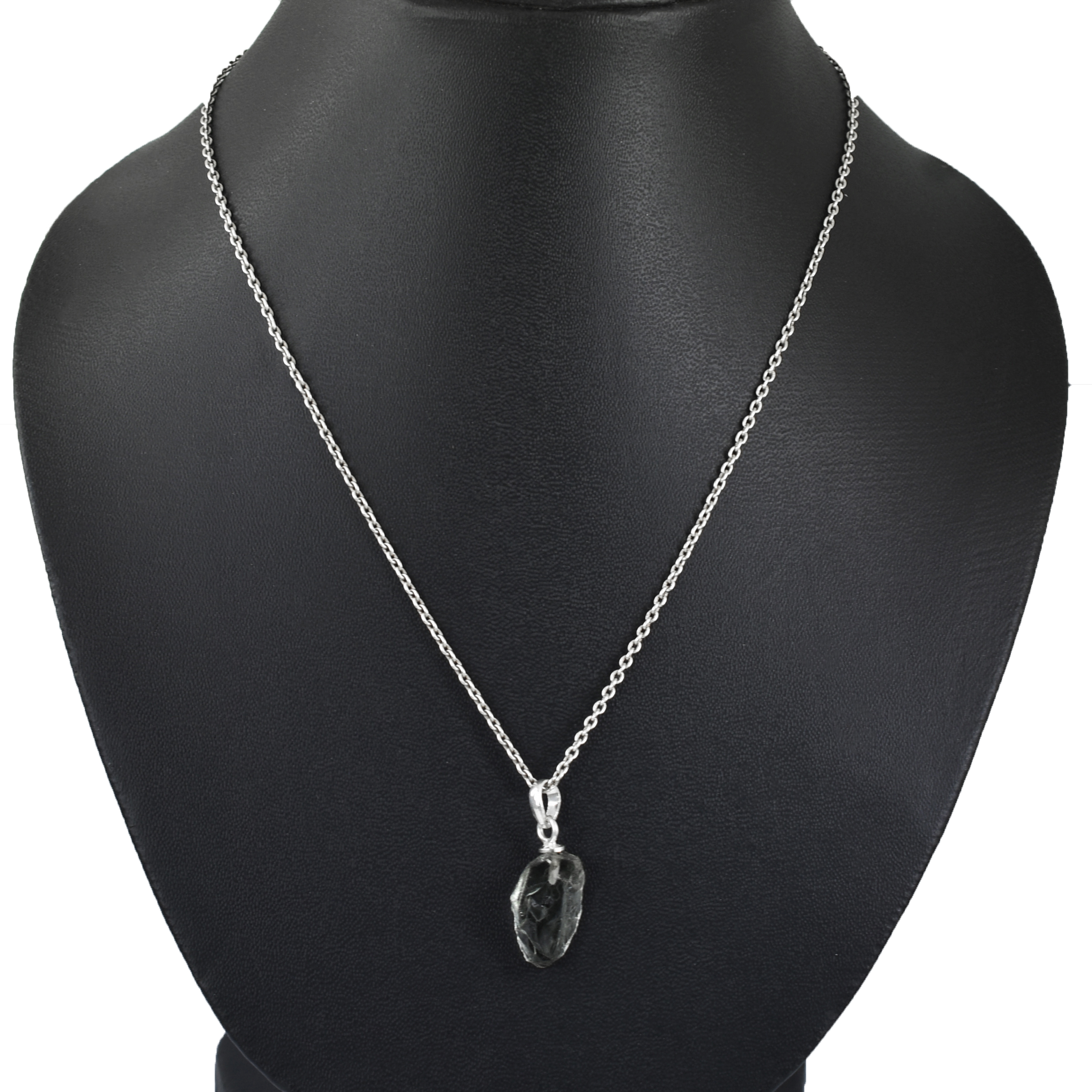 Natural Raw Prehnite Crystal Pendant in 925 Silver Chain | Healing Gemstone Necklace - Image 5