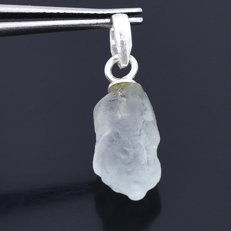Natural Raw Aquamarine Crystal Pendant in 925 Silver Chain | Healing Gemstone Necklace - Image 6