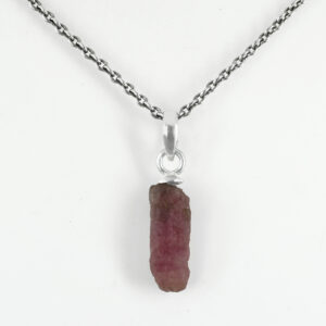 Natural Raw Ruby Crystal Pendant Necklace | Healing Gemstone for Love, Passion & Positive Energy