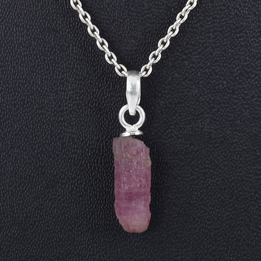 Natural Raw Ruby Crystal Pendant Necklace | Healing Gemstone for Love, Passion & Positive Energy - Image 3