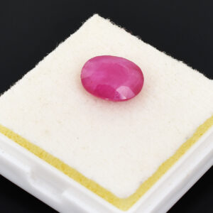 Natural Pink Ruby (Manik) Oval Faceted Loose Gemstone for Astrology & Jewelry