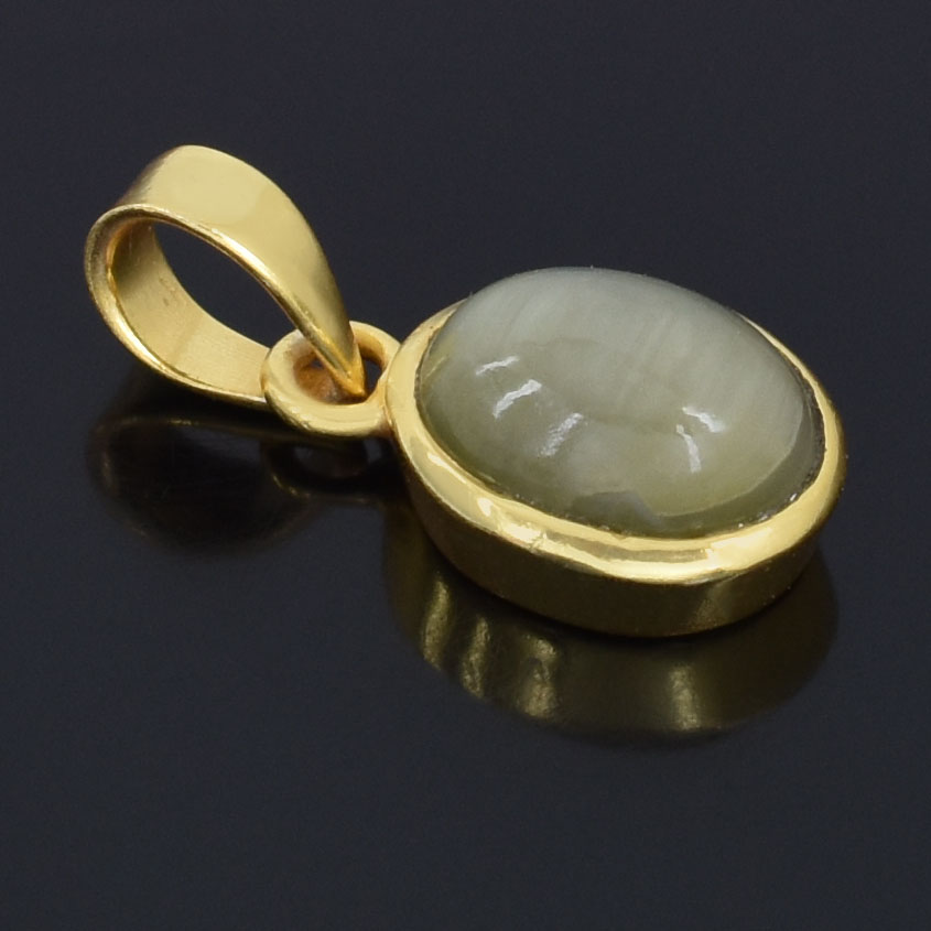 Natural Cat’s Eye (Lehsunia) Gemstone Pendant - Image 9