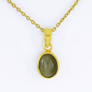 Natural Cat’s Eye (Lehsunia) Gemstone Pendant