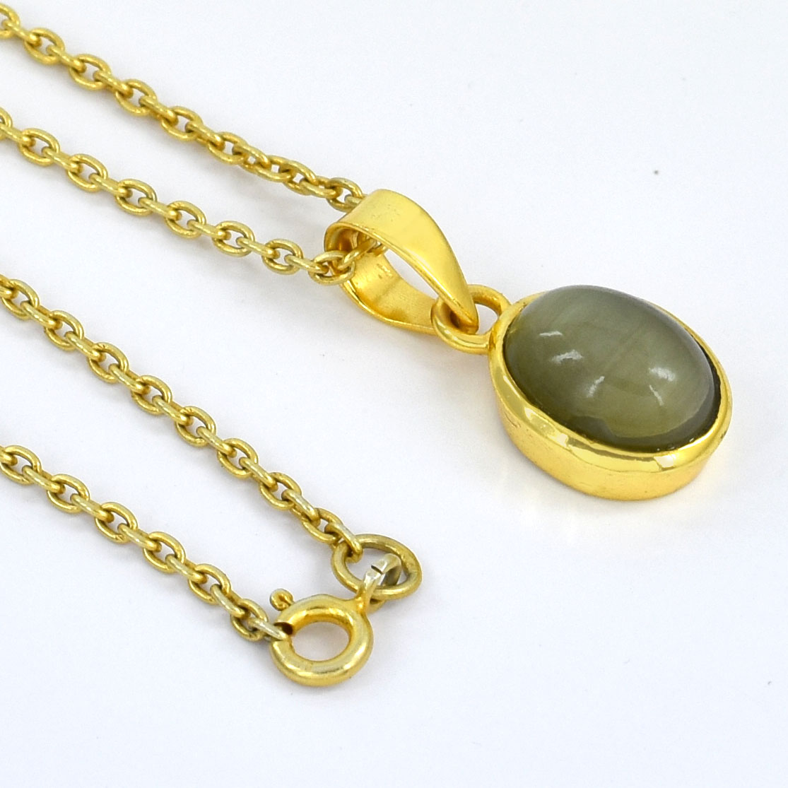 Natural Cat’s Eye (Lehsunia) Gemstone Pendant - Image 6