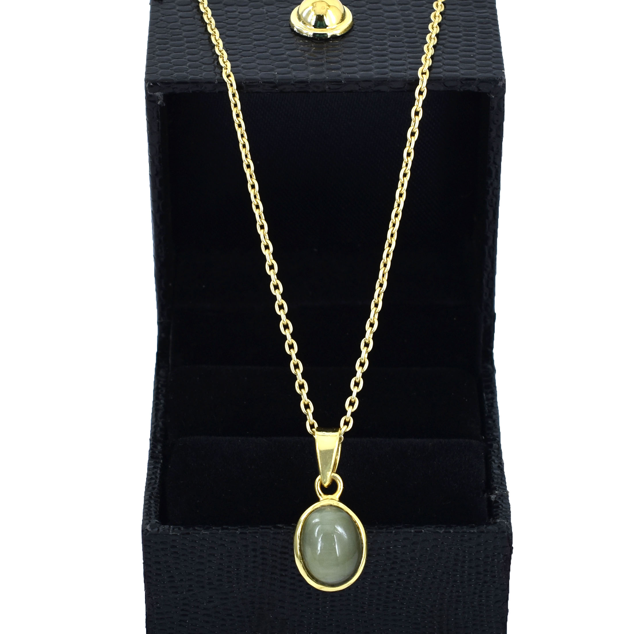 Natural Cat’s Eye (Lehsunia) Gemstone Pendant - Image 4