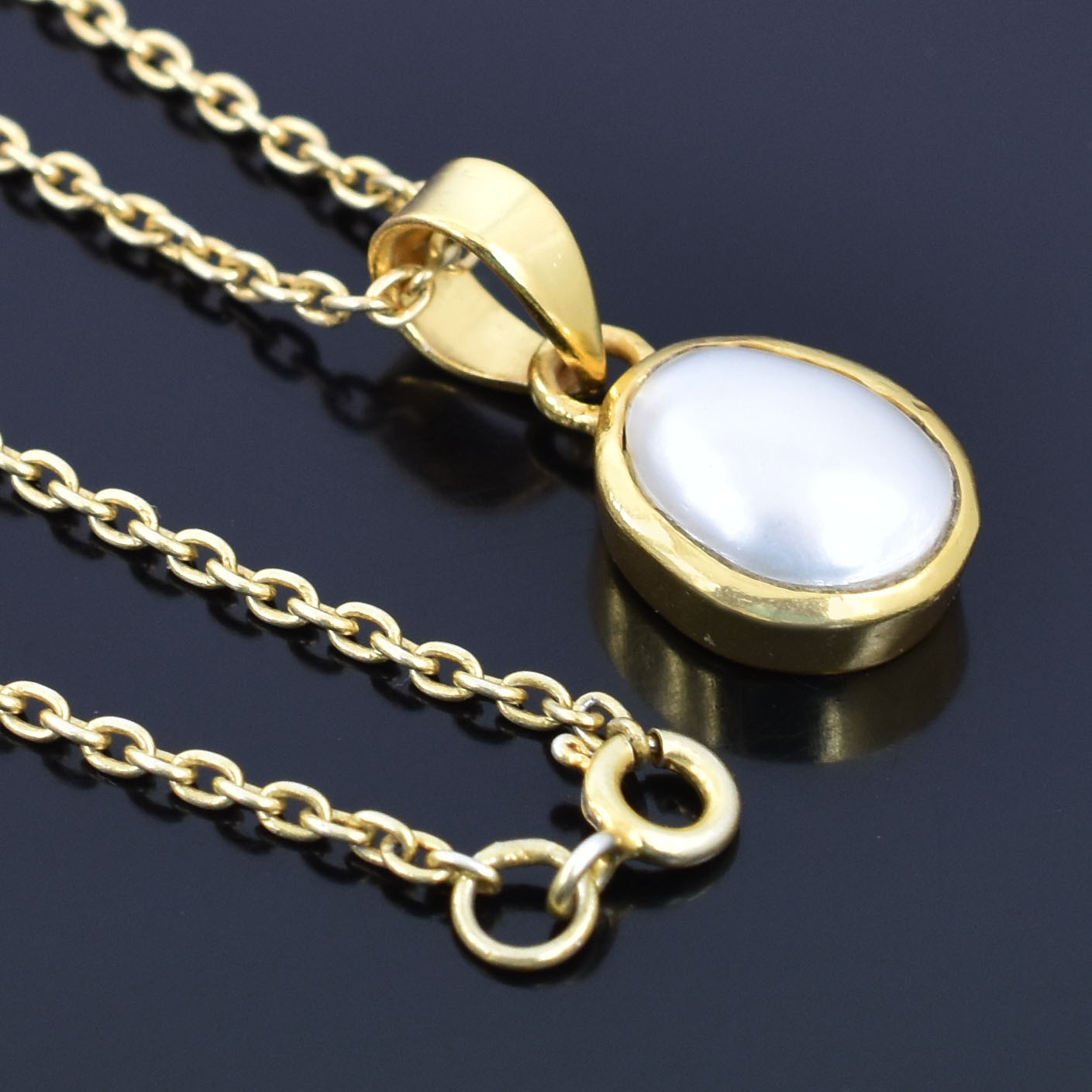 Natural Pearl (Moti) Gemstone Pendant - Image 5