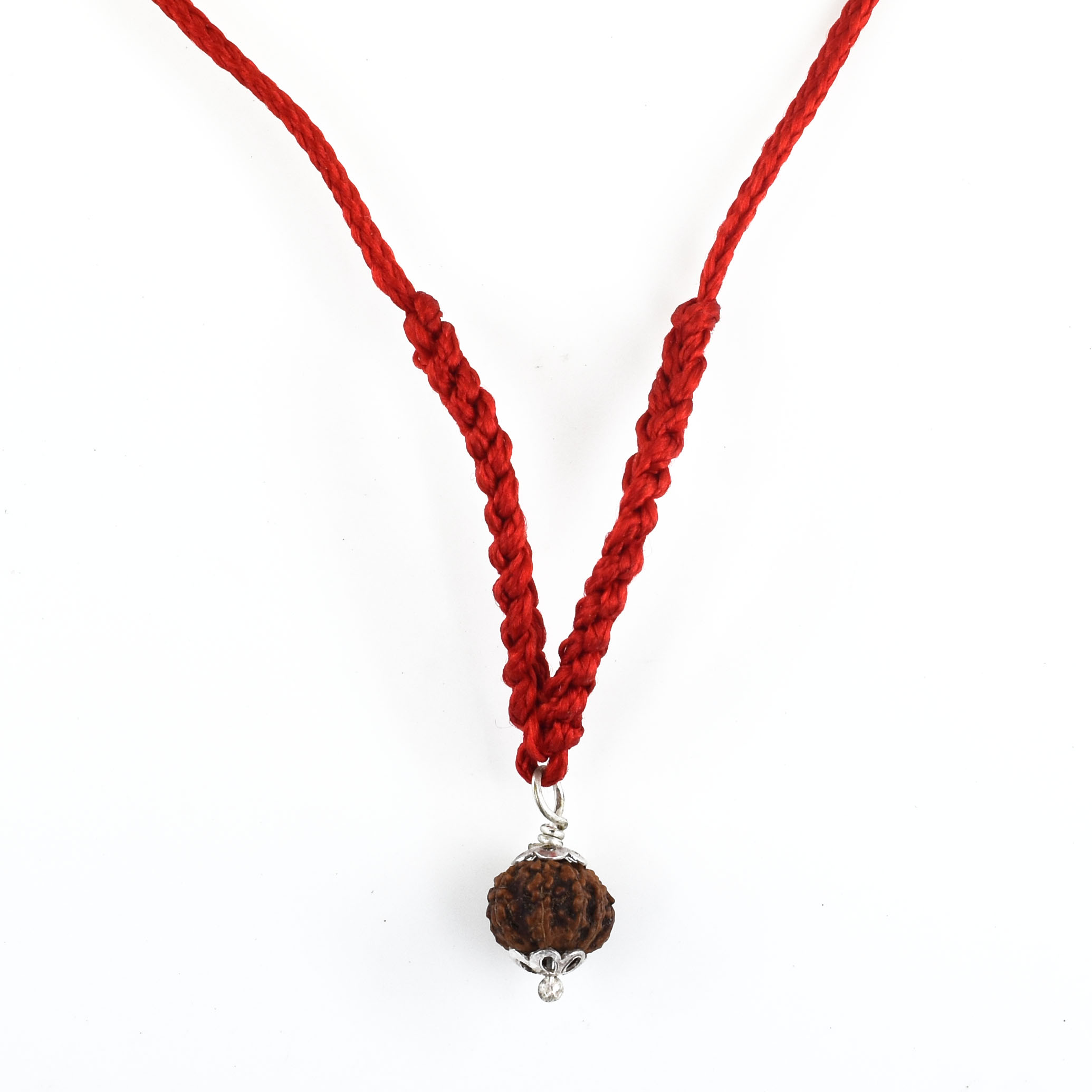 9 Mukhi Rudraksha Pendant Red Thread | Napal Origin | Lab Tested