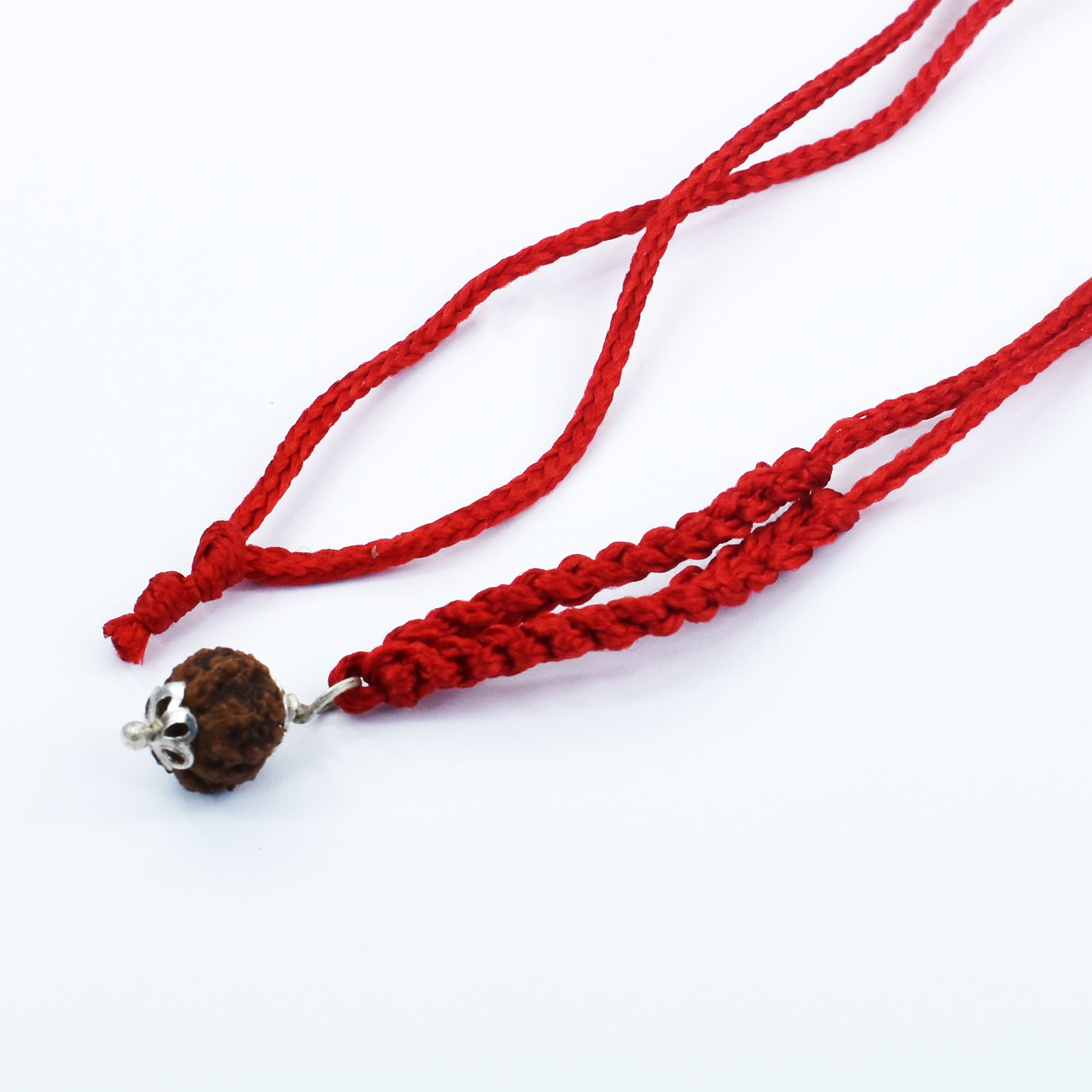 9 Mukhi Rudraksha Pendant Red Thread | Napal Origin | Lab Tested - Image 4