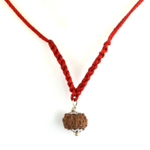 10 Mukhi Rudraksha Pendant  – with Red Sacred Thread (Origin Napal)
