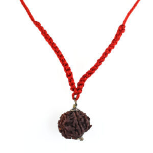 8 Mukhi Rudraksha Pendant (Nepal Origin) –Red Adjustable Thread