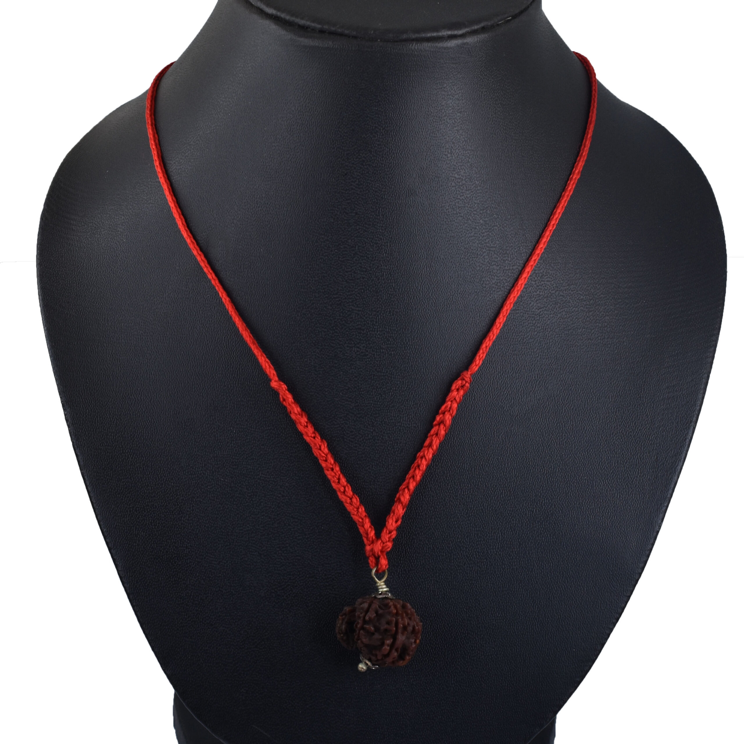 8 Mukhi Rudraksha Pendant (Nepal Origin) –Red Adjustable Thread - Image 3