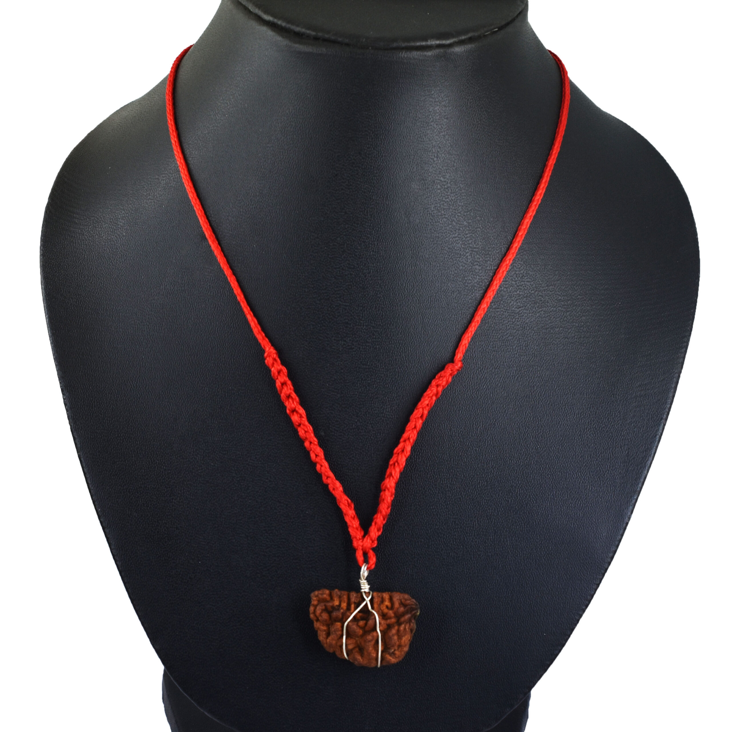 1 Mukhi Rudraksha Pendant – (Napal Original) with Sacred Red Thread - Image 2
