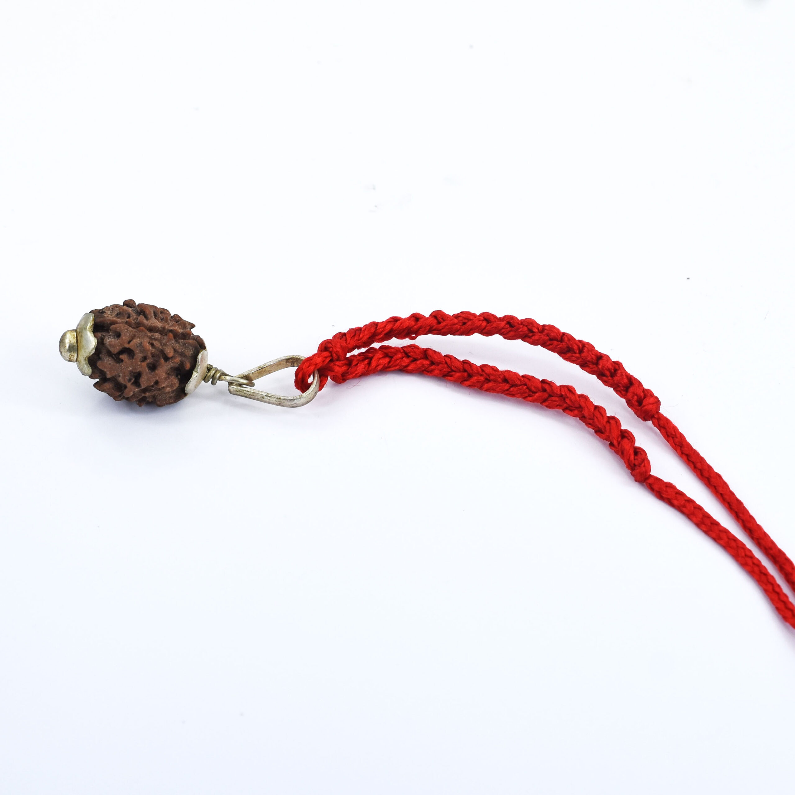 3 Mukhi Rudraksha Pendant in Red Thread (Origin Napal) - Image 5