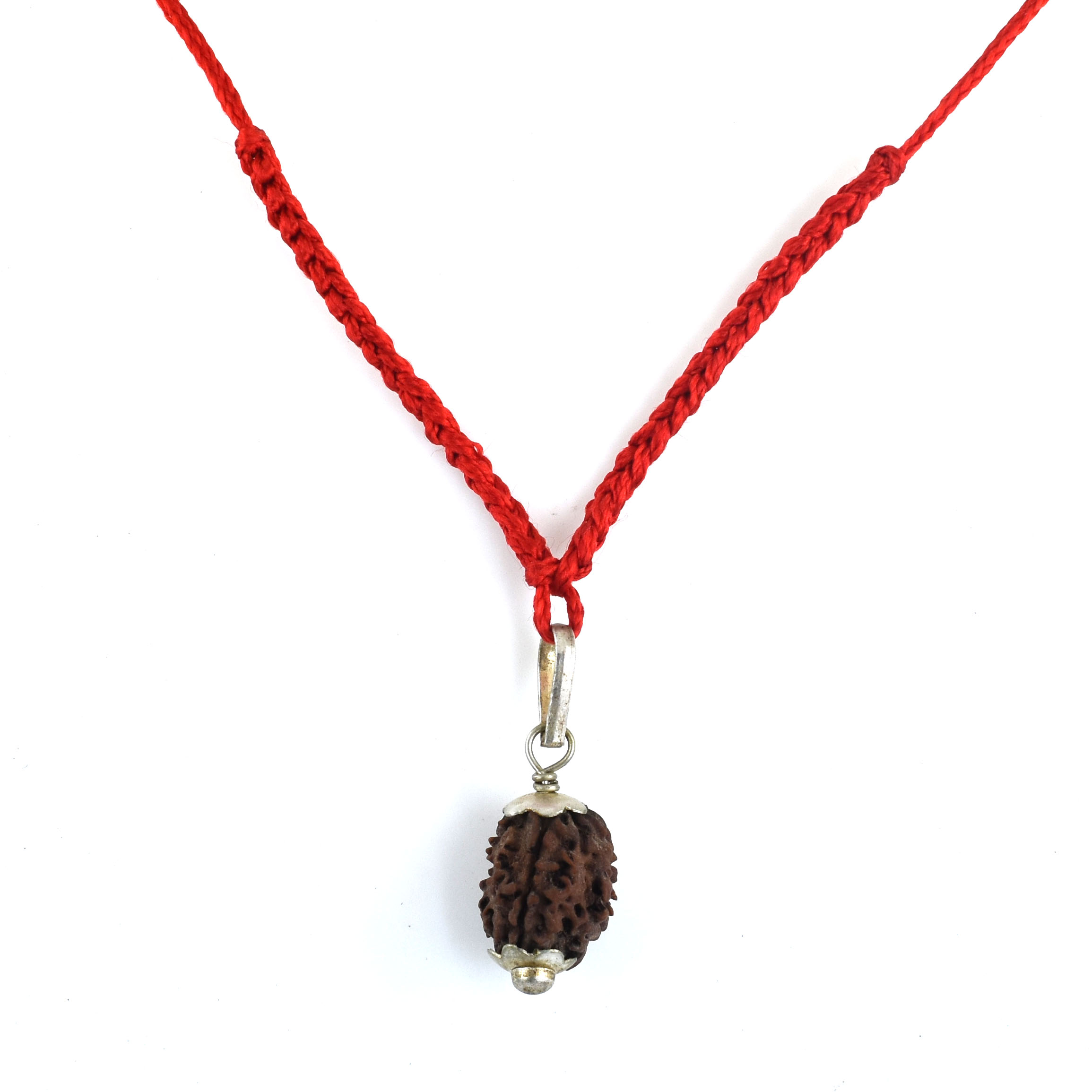 3 Mukhi Rudraksha Pendant in Red Thread (Origin Napal)