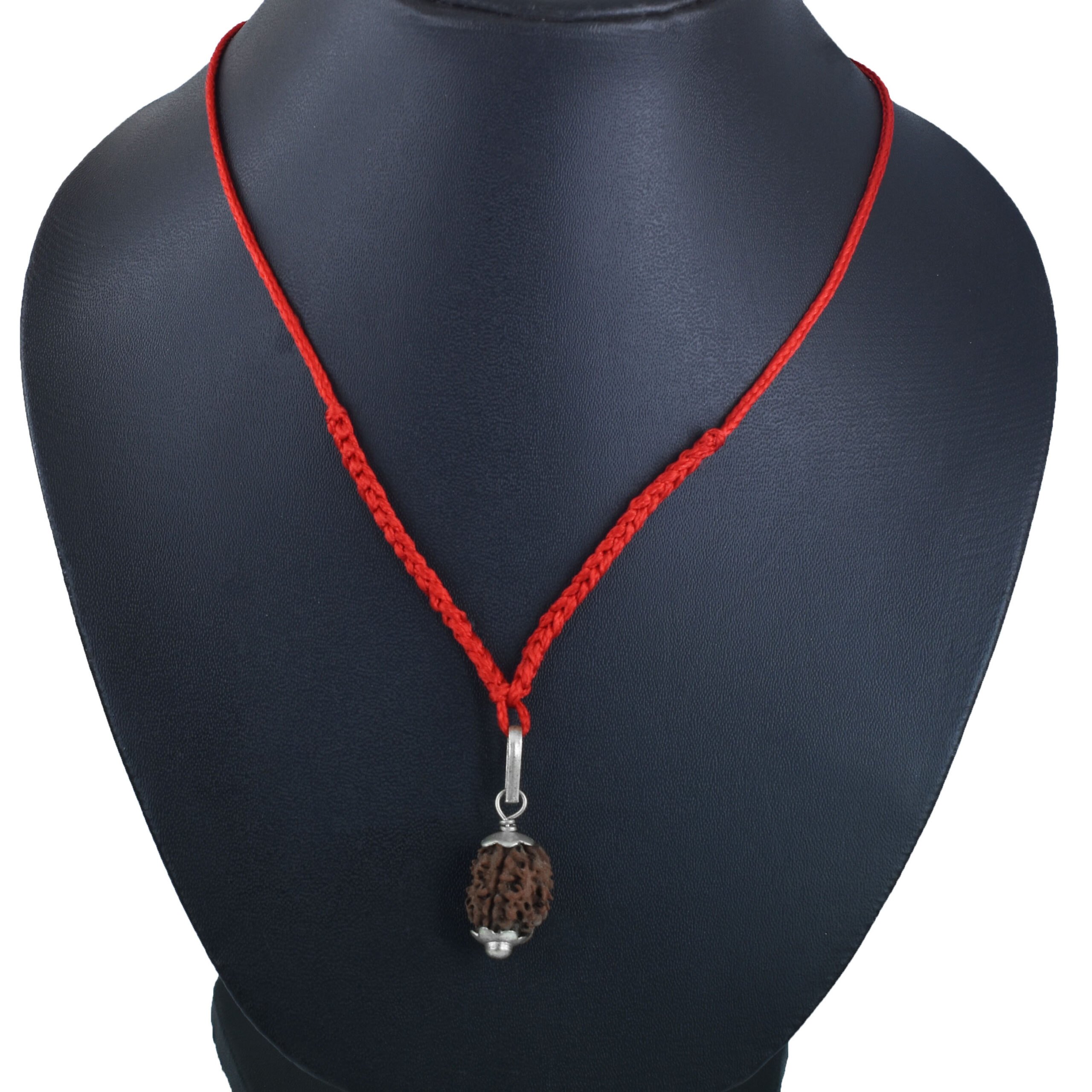 3 Mukhi Rudraksha Pendant in Red Thread (Origin Napal) - Image 2