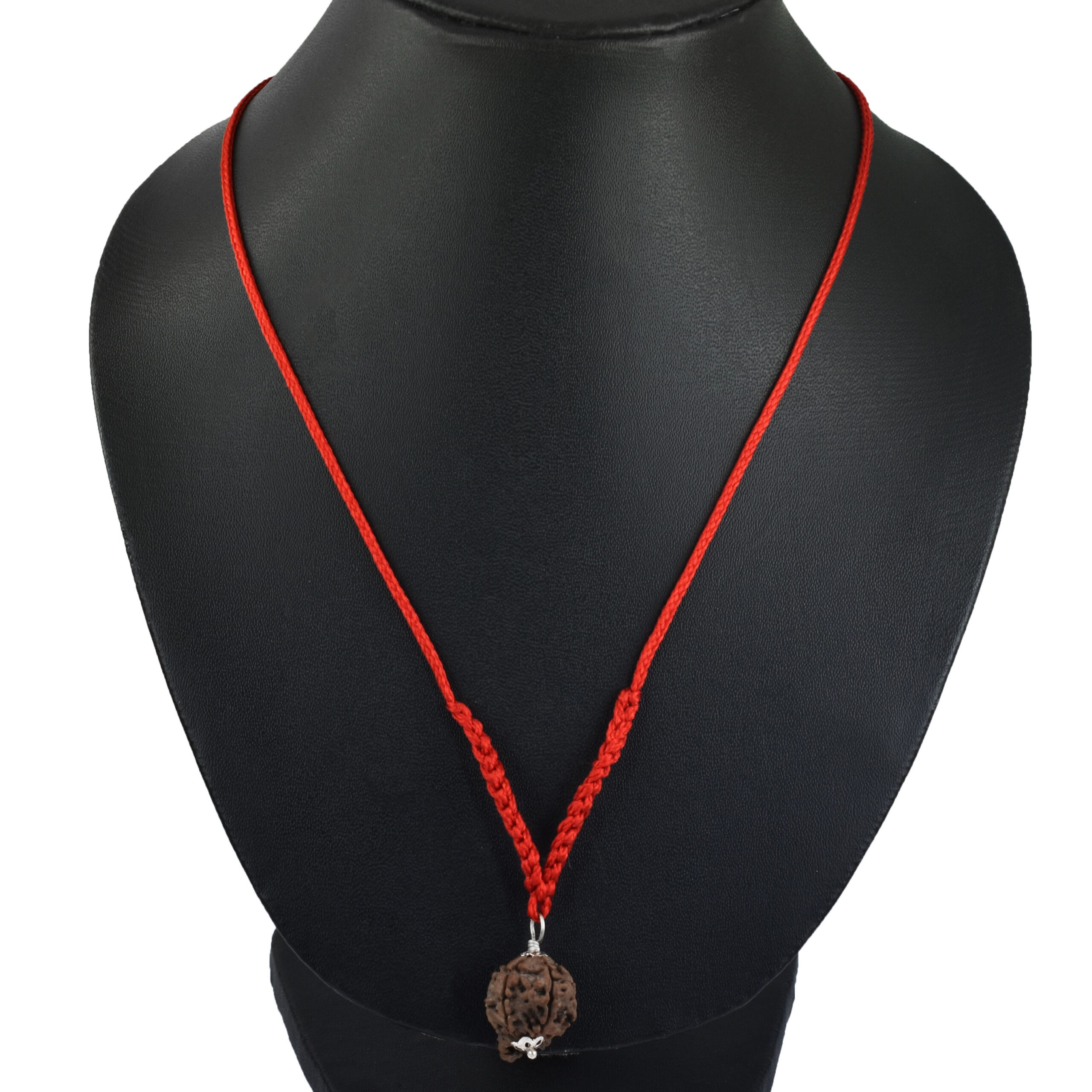 5 Mukhi Double Ganesh Rudraksha (Nepal Origin) –Pendant Red Thread - Image 2