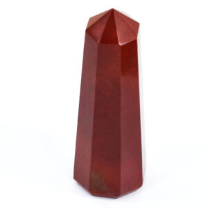 Natural Red Jasper Crystal Healing Wand | Polished Hexagonal Energy Point for Reiki & Meditation