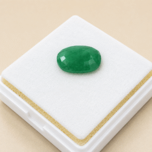 Natural Green Emerald (Panna) Oval Cut Gemstone – Loose Stone