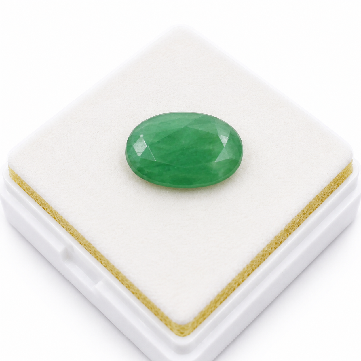 Natural Green Emerald (Panna) Oval Cut Gemstone – Loose Stone