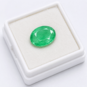 Natural Green Emerald (Panna) Oval Mixed Cut Loose Gemstone for Astrology & Jewelry