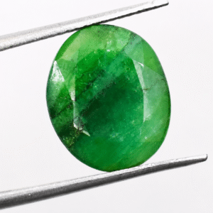 Natural Green Emerald (Panna) Oval Cabochon Loose Gemstone