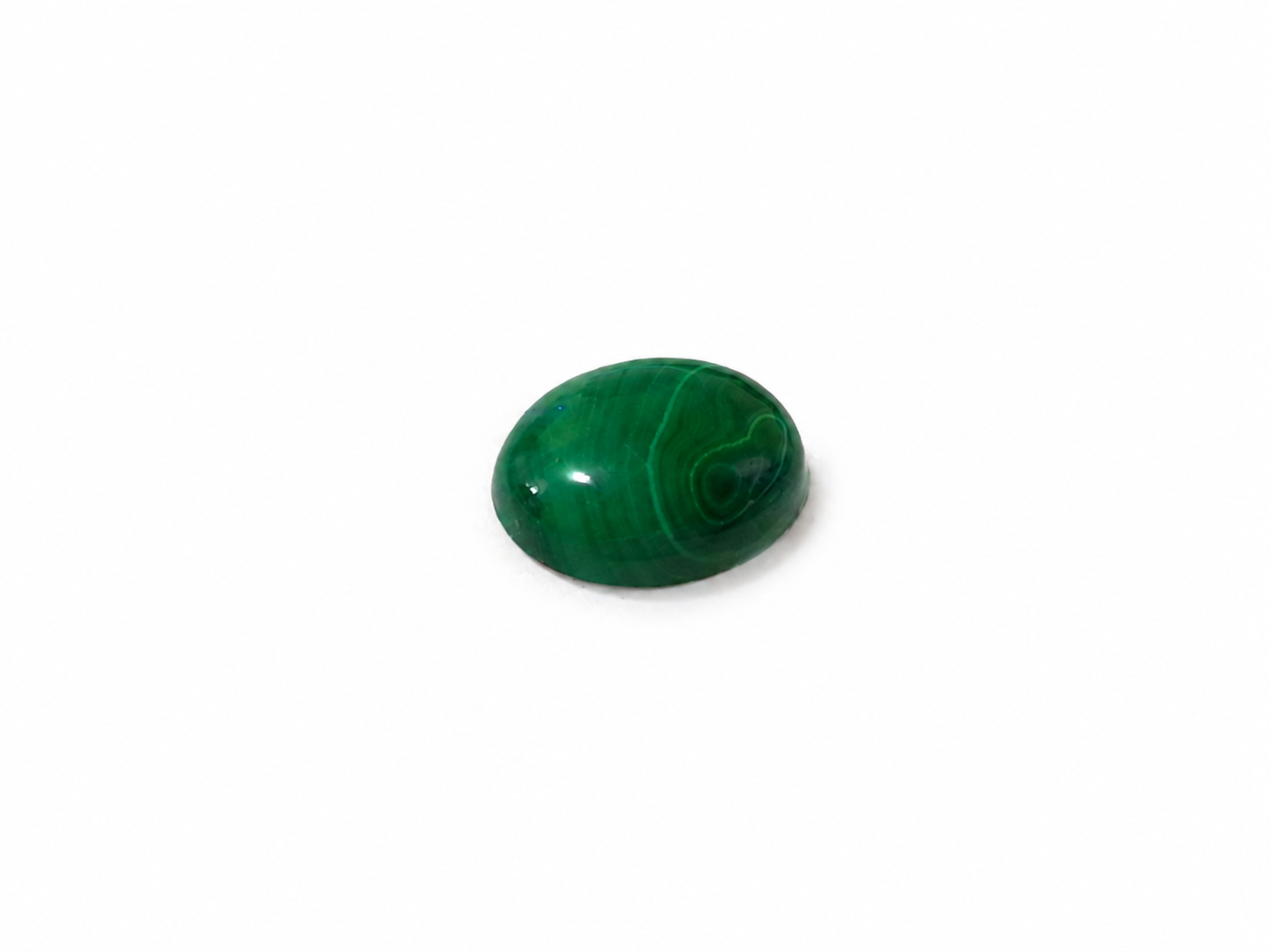Natural Malachite Oval Cabochon Gemstone Pendant – Gold Plated - Image 3