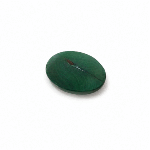 Natural Malachite Oval Cabochon Gemstone Pendant – Gold Plated
