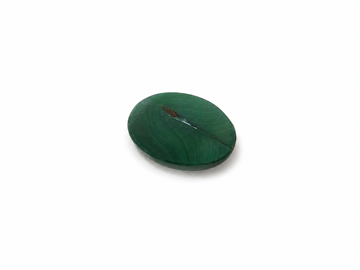 Natural Malachite Oval Cabochon Gemstone Pendant – Gold Plated