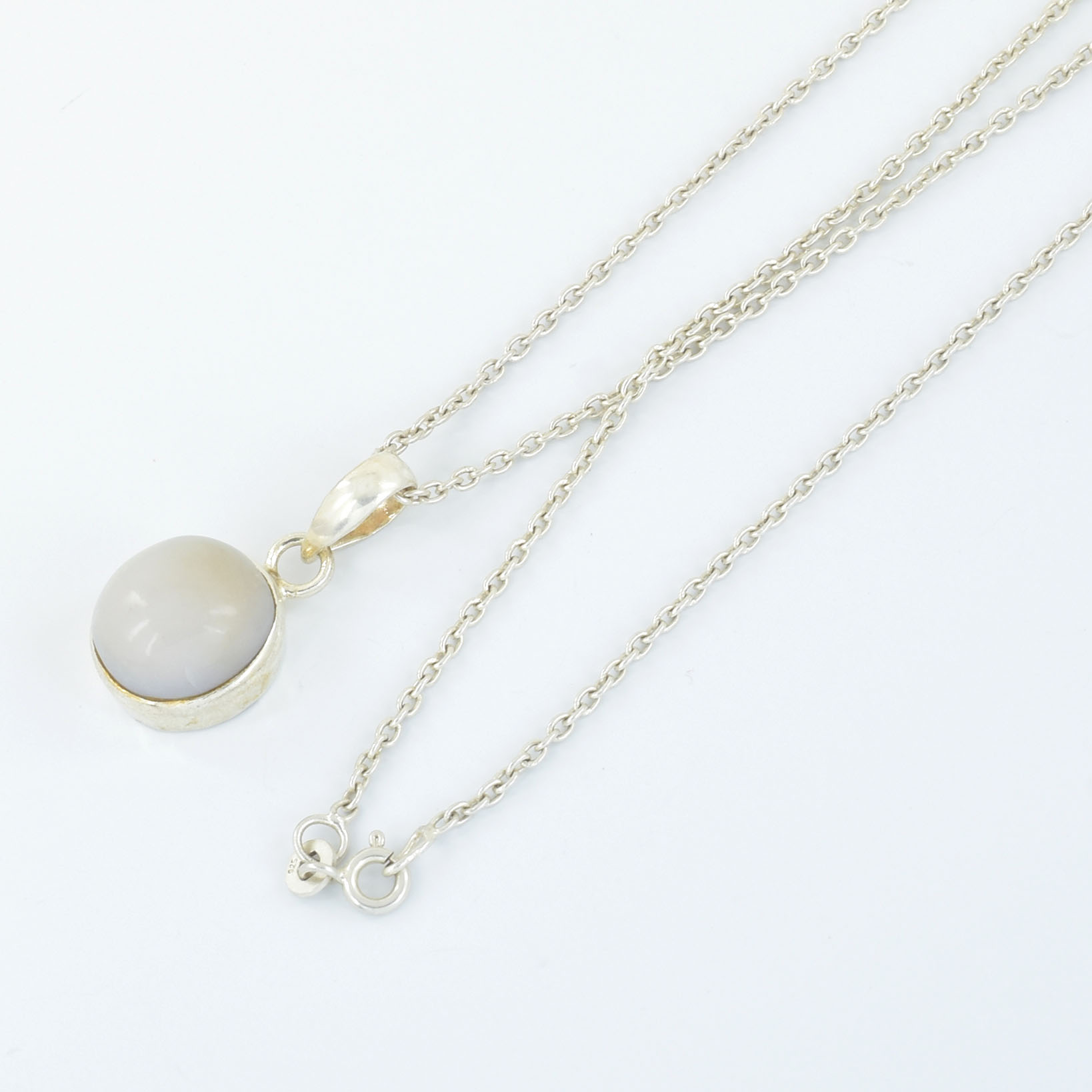 Opal Gemstone Pendant in Silver Plating | Healing Crystal Necklace | Astrological Stone Jewelry - Image 5