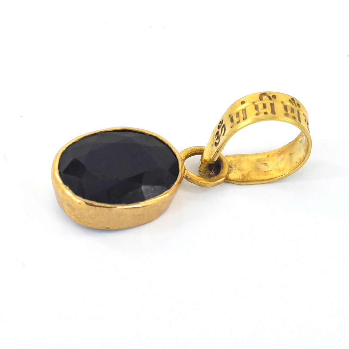 Natural Blue Sapphire (Neelam) Pendant in Gold Plating | Saturn Gemstone Necklace | Healing Crystal Jewelry - Image 3